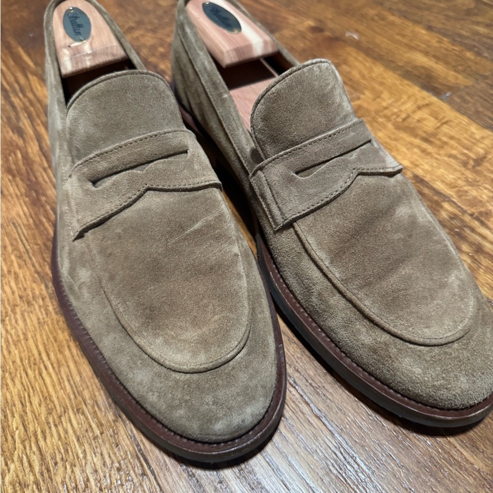 Allen Edmonds Tobacco Suede Loafers